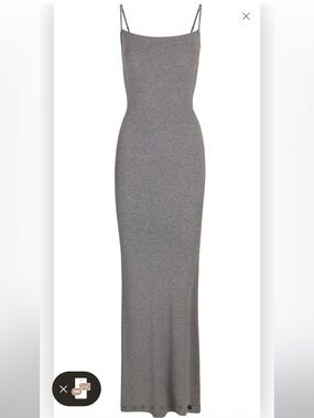 SKIMS grey slip dress